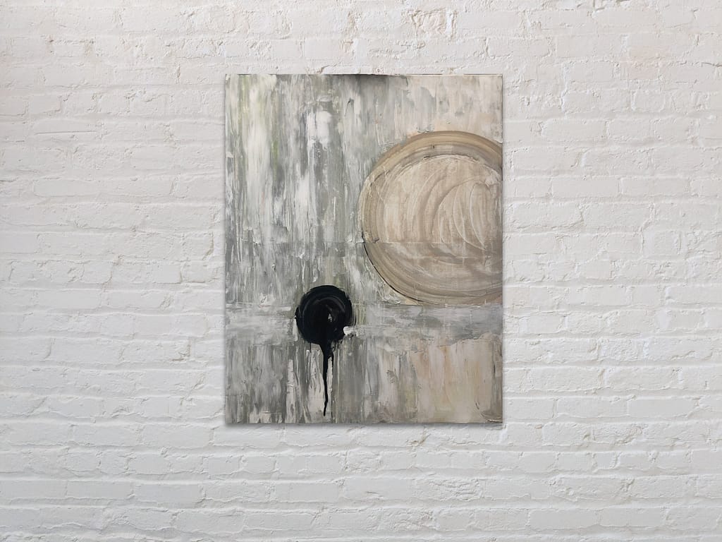 balance - a muted acrylic painting by Julia Scanlon